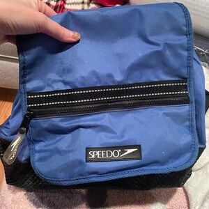 Vintage 90s blue and black Speedo backpack
